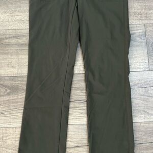 Athleta Wander Trek Tech Water Resistant Green Utility Hiking Pant